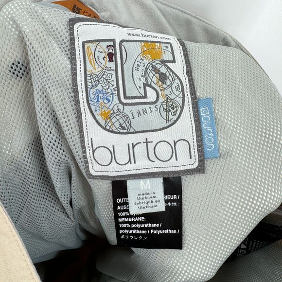 BURTON Beige Helsinki Adjustable Waist Snow Snowboard Ski Pants Size M - Picture 8 of 9